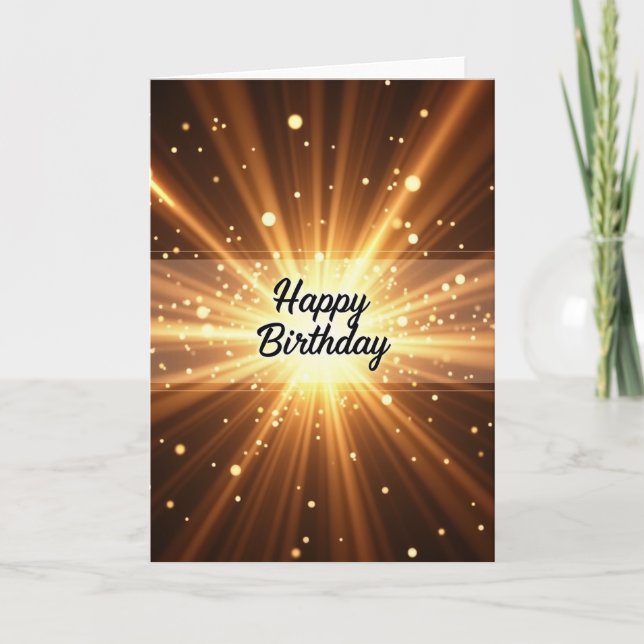 Festive Golden Light Card (Front)