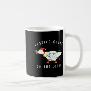 Festive Goose On The Loose Christmas Santa Silly G Coffee Mug