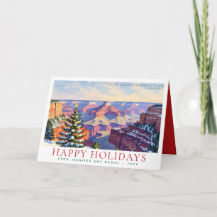 Festive Grand Canyon National Park Christmas Holiday Card