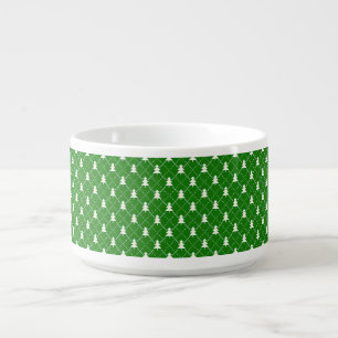 Festive Green Christmas Tree Pattern Bowl