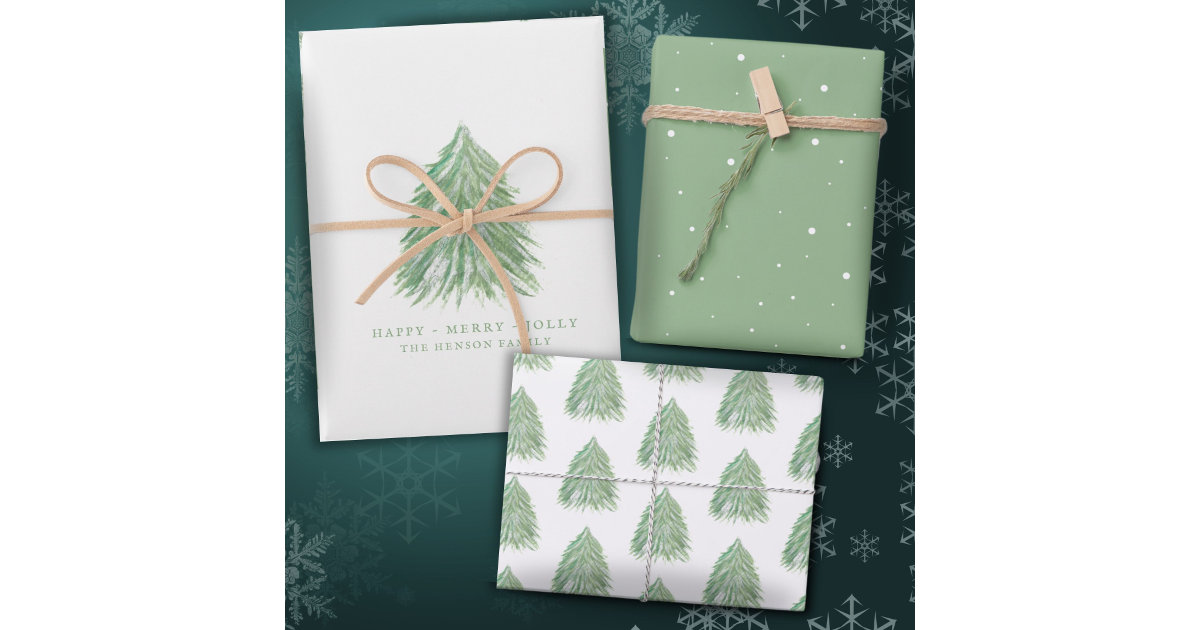 Christmas Scripts Patterned Tissue Paper, Winter Holiday Gift Wrapping  Paper, Christmas Lettering and Winter Greeneries Pattern, DIY Supplie 
