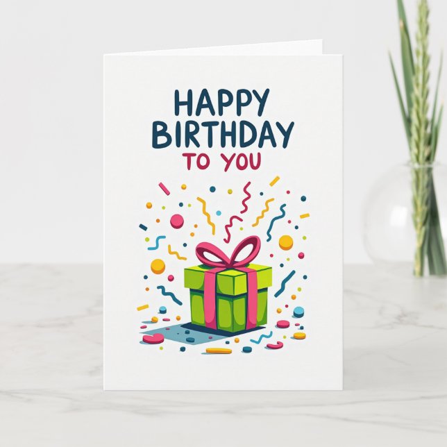 Festive Green Gift Card (Front)