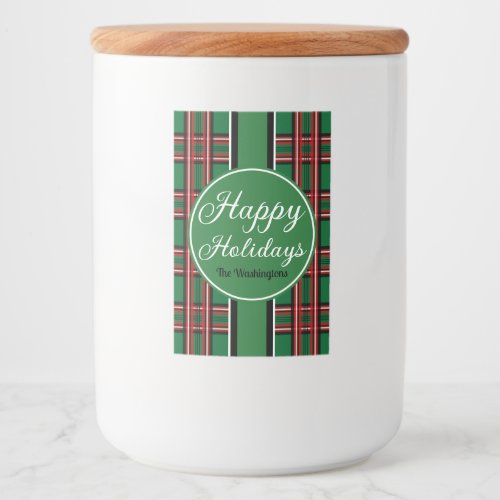Festive Green Holiday Food and Beverage Label Set