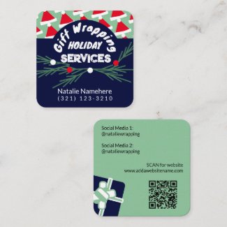 Festive Green Professional Gift Wrap Service