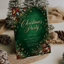 Festive Green Shimmer Corporate Christmas Party