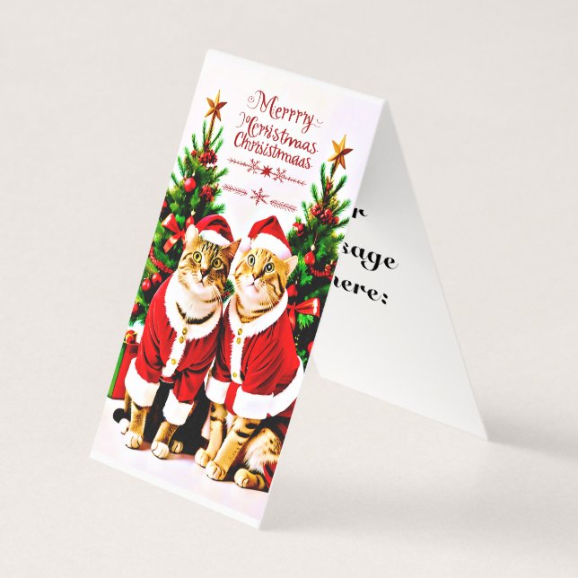 Festive Greetings Messages for Cats Lovers (Front)