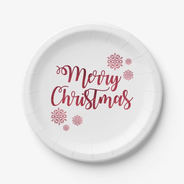Festive Greetings Paper Plates (Front)