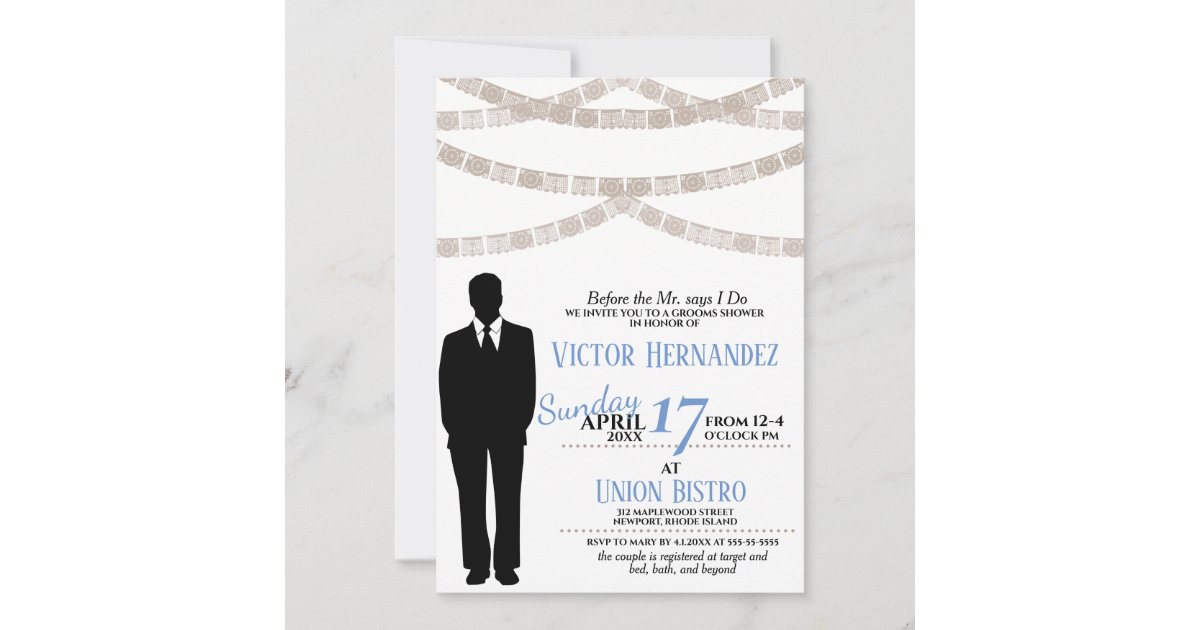 Festive Groom Shower Invitation Zazzle
