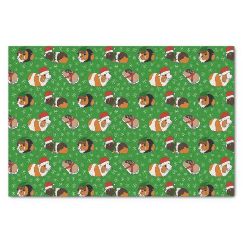 Festive Guinea Pigs Christmas Patterned Tissue Paper