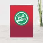 Festive Hail Satan Holiday Card at Zazzle