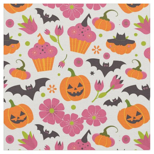Festive Halloween | Cupcakes, Pumpkin & Bats Fabric