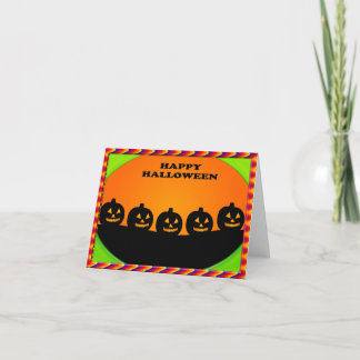Festive Halloween Jack o' Lantern Silhouettes Card