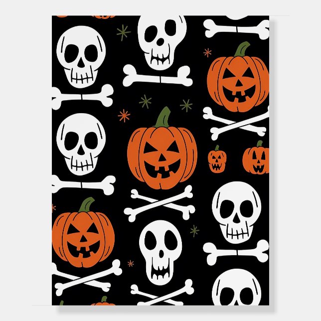 Festive Halloween Pumpkin Pattern Foam Board (Front)