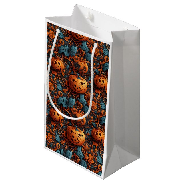 Festive Halloween-themed Small Gift Bag (Front Angled)