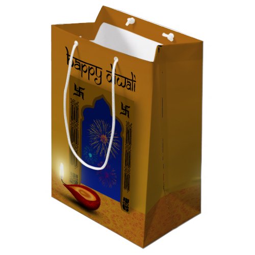 Festive Happy Diwali Fireworks _ Medium Gift Bag