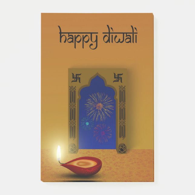 Festive Happy Diwali Fireworks - Post-it® Notes (Front)