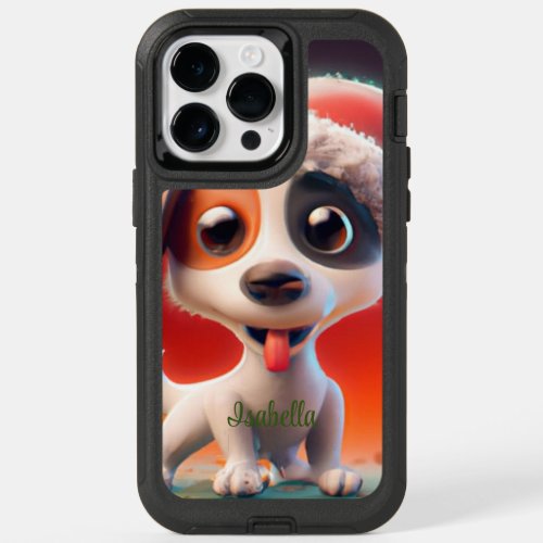 Festive  Happy Jack Russell Terrier OtterBox iPhone 14 Pro Max Case