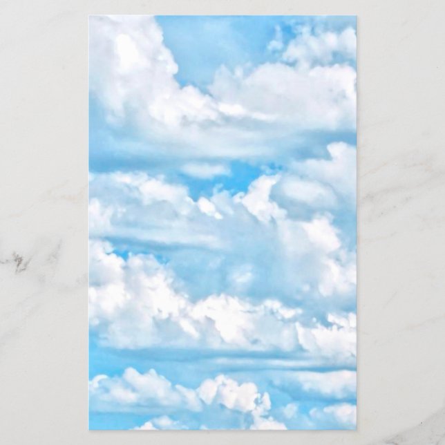 Festive Happy Sunny Clouds Background Flyer (Front)