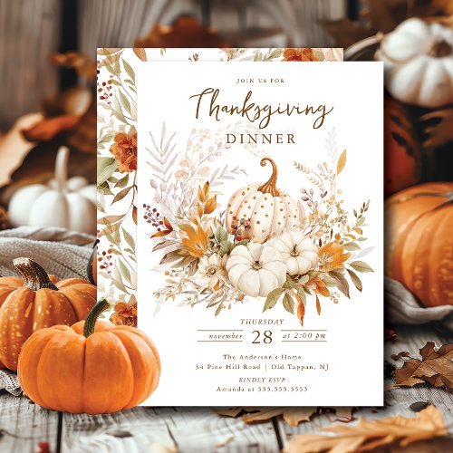Festive Harvest Thanksgiving Invitation