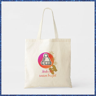 Festive Hat and Mittens Winter Holiday Season  Tote Bag