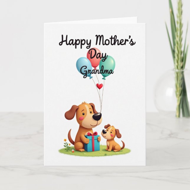 Festive Heart Mothers Day Card (Front)