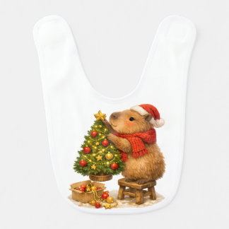 Festive Hedgehog Baby Bib