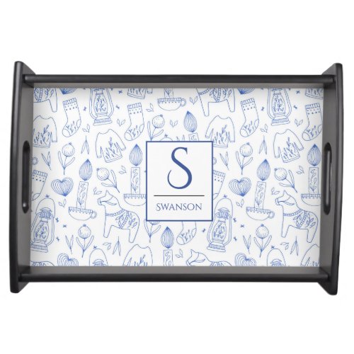 Festive Heritage Monogram Serving Tray