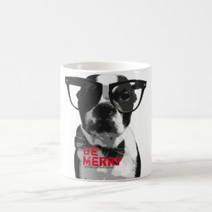 Festive Hipster Boston Terrier Mug!! Coffee Mug