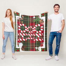 Festive "HO HO HO" Christmas Fleece & Sherpa Blank