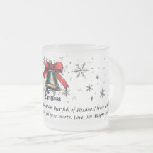Festive Holiday Bell Mug - Personalized Christmas