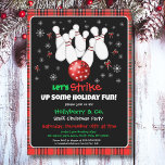 Festive Holiday Bowling Invitation