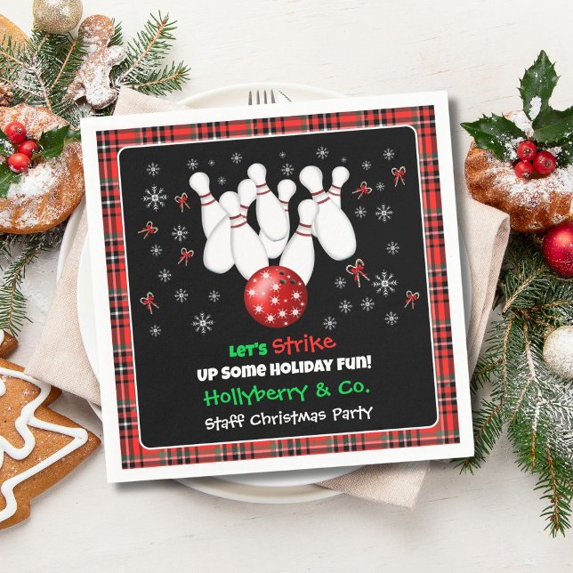 Festive Holiday Bowling  Napkins (Creator Uploaded)
