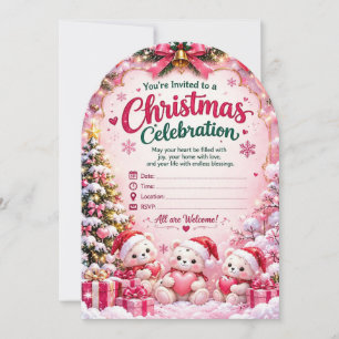 Festive Holiday Cheer & Merry Christmas Design Invitation