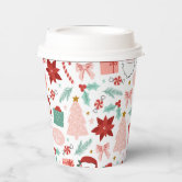 Hot Chocolate & Christmas Whimsical Holiday Paper Cups, Zazzle in 2023