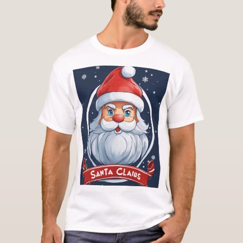  festive holiday Christmas Santa Claus T_Shirt