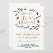 Festive Holiday Christmas Wedding Invitation (Front/Back)