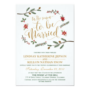 Christmas Tree Wedding Invitations Zazzle Festive Holiday Christmas Wedding Invitation
