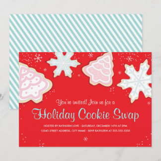Festive Holiday Cookie Swap Party Invitation