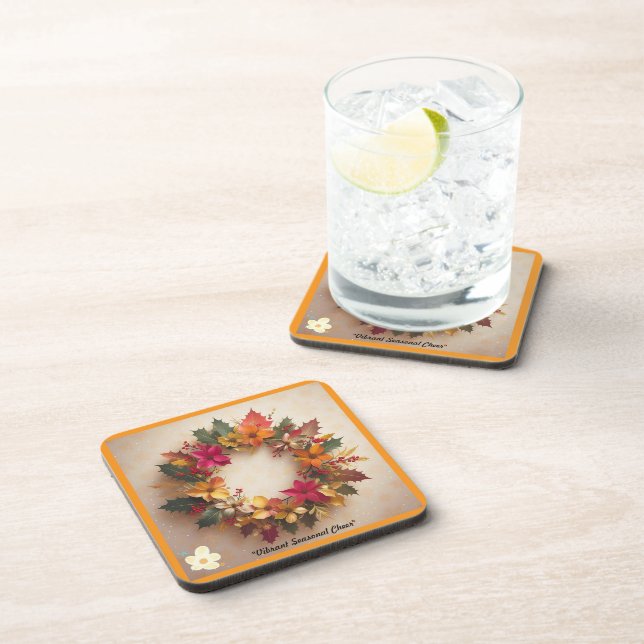 "Festive Holiday Delight" Beverage Coaster (Right Side)