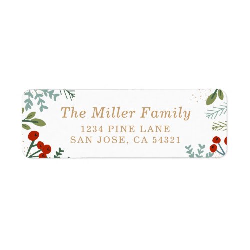 Festive Holiday Frame Label