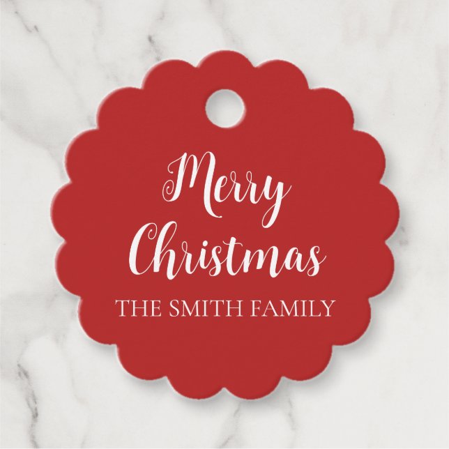 Festive Holiday Gift Tags (Front)