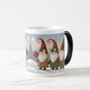 Festive Holiday Gnomes Color Morph Mug