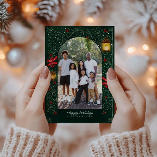 Festive Holiday Green & Gold Elegant Family (Creator Uploaded)