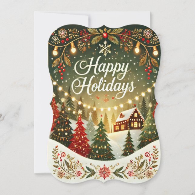 Festive Holiday Greeting Card for Spreading Season (Front)