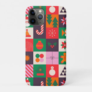Festive Holiday Icon Grid ✨ Colorful Christmas iPhone 11 Pro Case