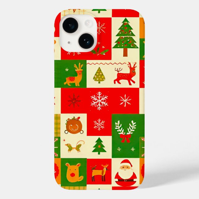 Festive Holiday Magic 🎁✨ Snowy Cheer Winter Vibes Case-Mate iPhone Case (Back)