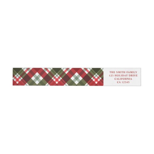 Festive Holiday Merry Christmas Red And Green  Wrap Around Label