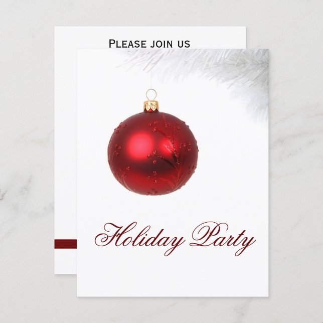 festive Holiday Party Invitations (Front/Back)