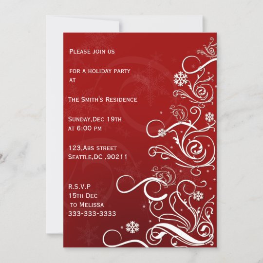 festive Holiday Party Invitations | Zazzle.com