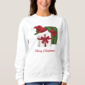 Festive Holiday Presents Christmas Gift Boxes Sweatshirt (Front)